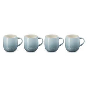 Le Creuset Stoneware Set of 4 U Mugs Sea Salt